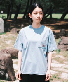 SHARE PARK LADIES 【UVカット・吸水速乾・ストレッチ・軽量 】バックプリントポケットTシャツ（S・Mサイズ）