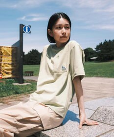 SHARE PARK LADIES 【UVカット・吸水速乾・ストレッチ・軽量 】バックプリントポケットTシャツ（S・Mサイズ）