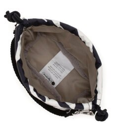 LeSportsac DRAWSTRING BUCKET CHARM/クリームブラックゼブラ