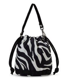 LeSportsac DRAWSTRING BUCKET CHARM/クリームブラックゼブラ