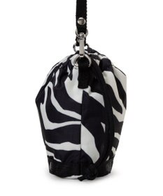 LeSportsac DRAWSTRING BUCKET CHARM/クリームブラックゼブラ