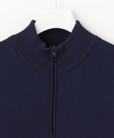 23区GOLF 【MEN】【 蓄熱裏地付き/ウォッシャブル】ロゴ ダブルジャガードニット