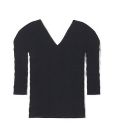 Chacott 【ノーソーイングニット】レーシーＶネックニットトップ