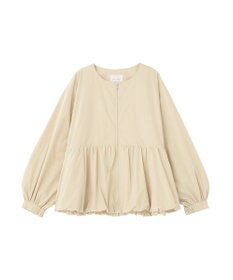 Green Parks ノーカラーペプラムブルゾン