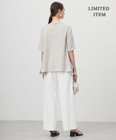 ICB L 【WEB限定・UVケア・速乾・洗える】 FluidBackSatin  Tブラウス