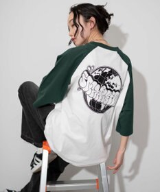 WEGO 【ユニセックス着用ITEM/】グラフィックラグランBIGT（S）