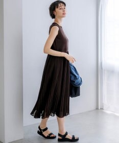 23区 プリーツニット ワンピース