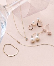 Phoebe 【K10】ウォーターパールドロップイヤリング　ローズゴールド