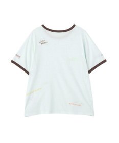 AMERICAN HOLIC ランダムロゴ刺繍リンガーTシャツ