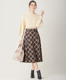 ANY SIS 【洗える】ベルトポイントフレア スカート