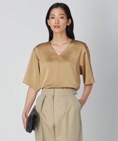 ICB 【WEB限定カラーあり・洗える】Calm Vネックブラウス