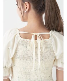 earth music&ecology フラワー刺繍ブラウス