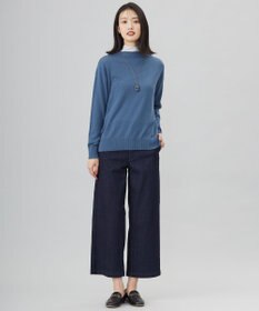 J.PRESS LADIES 【洗える】SOFT TOUCH WOOL 立ち襟 ニット