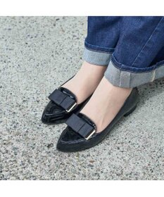 ing <ing>【WEB限定】【レイン対応】リボンモチーフフラットパンプス