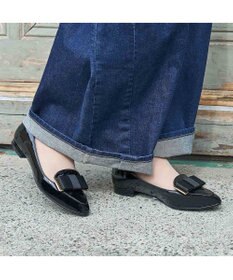 ing <ing>【WEB限定】【レイン対応】リボンモチーフフラットパンプス