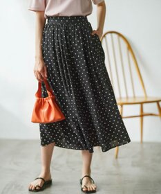 組曲 L 【WEB限定】ドットプリントデシン フリルパンツ