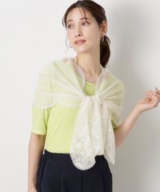 MOONBAT ルナルーチェ ロカ CHANDNI シルクコットン 花刺繍ストール