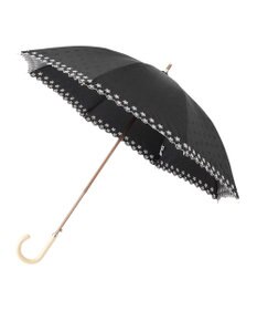 MOONBAT DAKS 晴雨兼用日傘 長傘 ドット ジャカード ボーラ刺繍