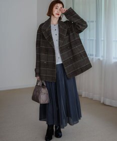 23区 L 【先行予約】MANTECOPureリバーチェック ショートコート