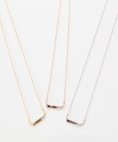 Phoebe <新色>【金属アレルギー対応】ストレートバービジューネックレス　シャンパンゴールド