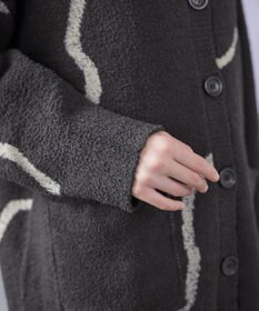 Tiaclasse ふわもちニュアンス配色ニットカーディガン