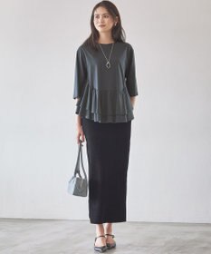 23区 【SLOW/一部店舗限定】ペプラムデザイン Tシャツ