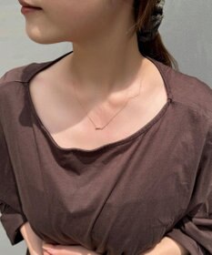 Phoebe <新色>【金属アレルギー対応】ストレートバービジューネックレス　シャンパンゴールド