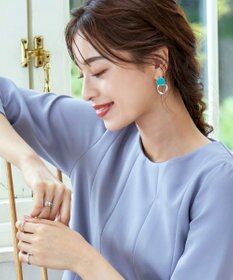 Tiaclasse カラーメタルリングピアス