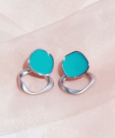 Tiaclasse カラーメタルリングピアス