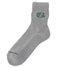 Green Parks ■ＦＲＵＩＴ　ＯＦ　ＴＨＥ　ＬＯＯＭ　３Ｐロゴ刺繍ソックス