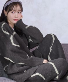 Tiaclasse ふわもちニュアンス配色ニットカーディガン