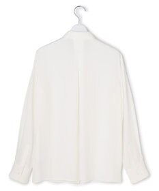 ICB L 【先行予約】 BackSatinAmunzen  異素材デザイン シャツブラウス