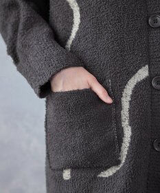 Tiaclasse ふわもちニュアンス配色ニットカーディガン