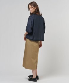 J.PRESS LADIES L Pe リネン シアー スラブ ノーカラー ブルゾン