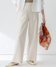 23区 S 【洗える】スラブツイルストレッチ ワイド パンツ