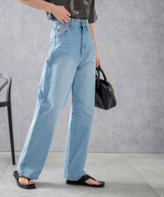 WEGO 【新色追加/美脚/XS～Lサイズ展開】ストレートデニムパンツ