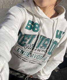 WEGO ロゴビッグプルパーカー