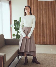 earth music&ecology ミックスプリーツスカート