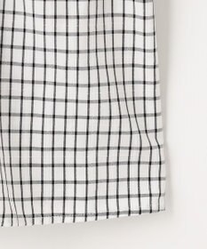 J.PRESS LADIES 【洗える】 セルロースチェック スタンドカラー ブラウス