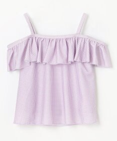 ANY KIDS ギンガムチェック×花柄セパレート水着