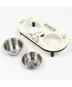 PET PARADISE スヌーピー モノトーン フードボウル スタンド
