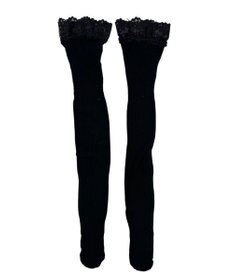 WEGO 総レースカラーハイソックス