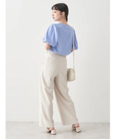 earth music&ecology パフスリーブプルオーバー