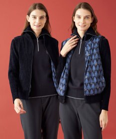 23区GOLF 【WOMEN】ストレッチモール リバーシブル ベスト 1着で2着分のお得感 温度調節に◎