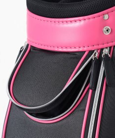 23区GOLF 【WOMEN】合皮×デニム調キャディバッグ 他と被らない 大人ピンクが初登場
