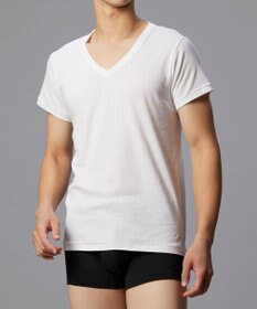 WACOAL MEN インナーシャツ 【2枚組】 3分袖 半袖 綿100%(本体) 伸縮性 肌着 下着 インナー 白 メンズ GL3500 /ブロス バイ ワコールメン