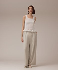 GRACE CONTINENTAL シアーフリルニットトップ