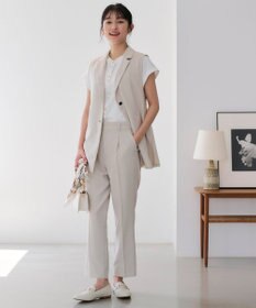 ANY SIS L 【洗える】ダブルボタンフレンチスリーブ ブラウス