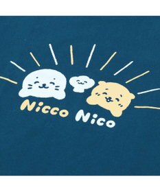 Mother garden しろたん Tシャツ 半袖 《Nicco Nico柄》 紺色　S/M/L/XL レディース メンズ ユニセックス 男女兼用 半袖 あざらし アザラシ かわいい キャラクター マザーガーデン #しろたんＴシャツ2021 父の日 父の日ギフト