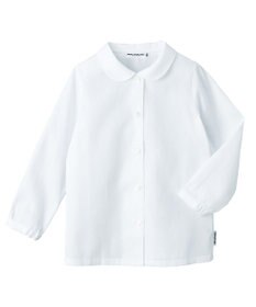 MIKI HOUSE HOT BISCUITS 【90-140cm】ピケ素材の丸衿長袖ブラウス